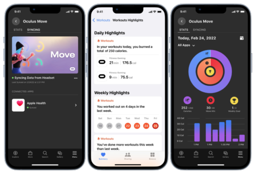 QUEST 2 FITNESS TRACKING LANDS APPLE HEALTH INTEGRATION