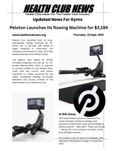 Peloton Launches Its Rowing Machine for $3,195