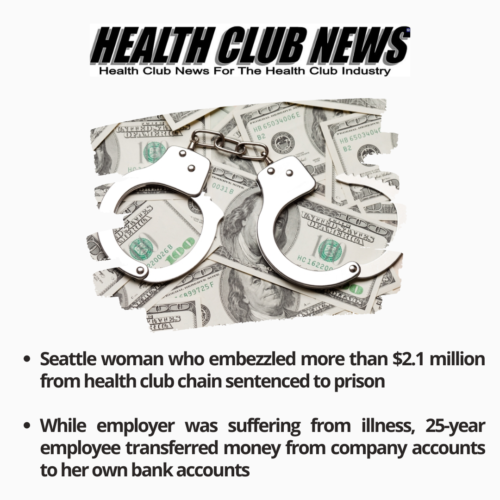 Seattle woman who embezzled more than $2.1 million from health club chain sentenced to prison