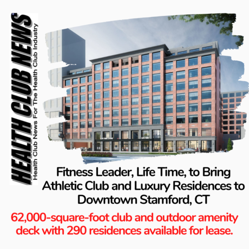 62,000-square-foot club and outdoor amenity deck with 290 residences available for lease.