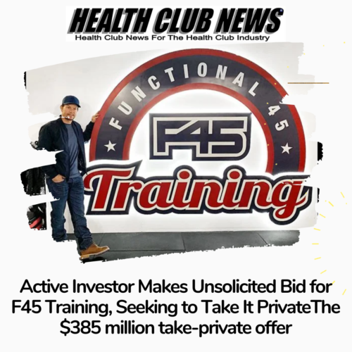 Active Investor Makes Unsolicited Bid for F45 Training, Seeking to Take It Private