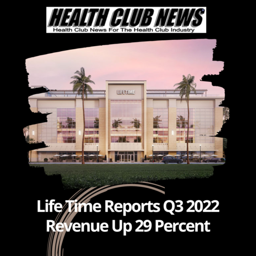 Life Time Reports Q3 2022 Revenue Up 29 Percent.