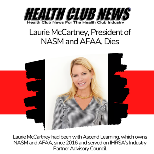 Laurie McCartney, President of NASM and AFAA, Dies